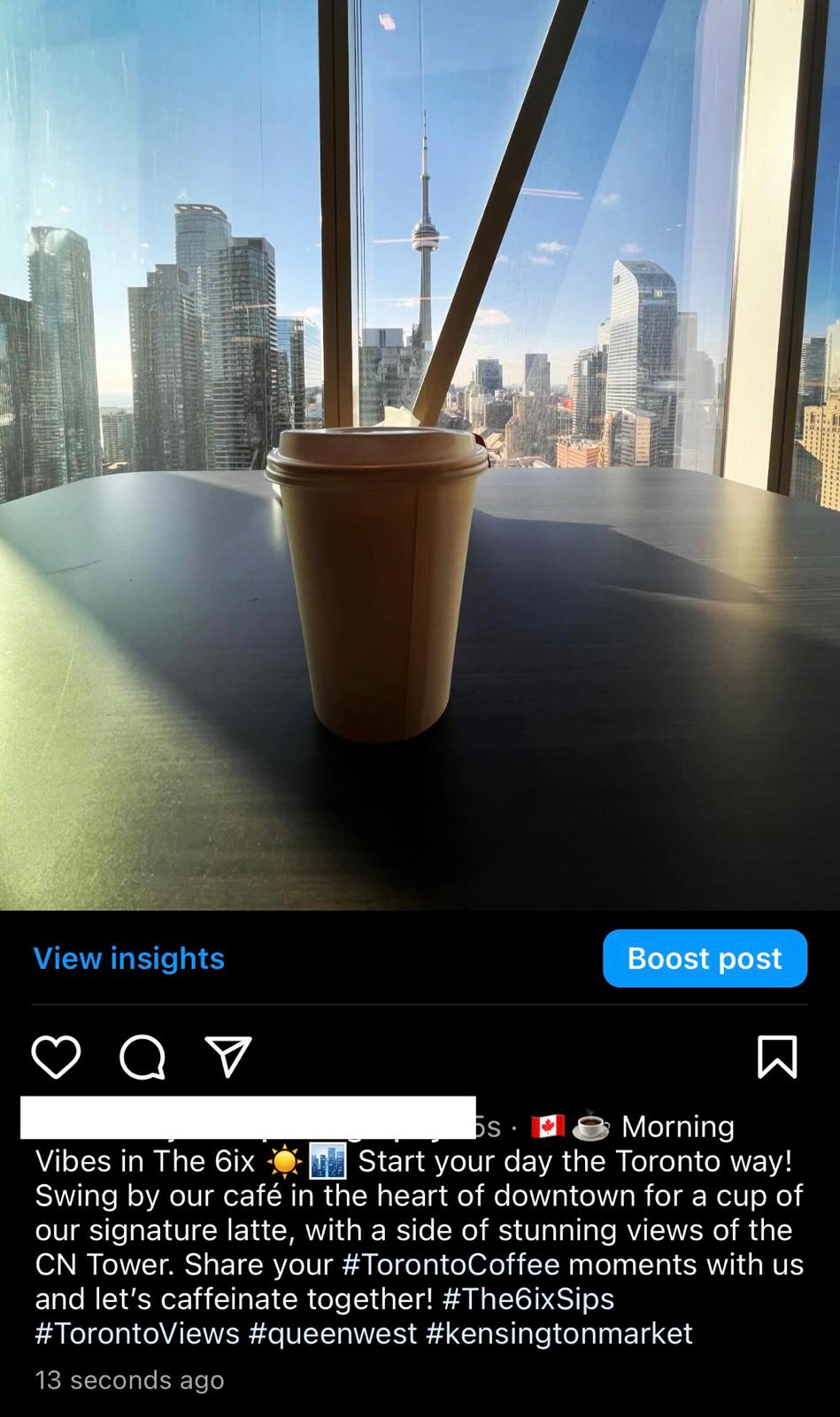 Photo and Caption idea for Social Media Marketing in Toronto by Omygro